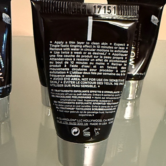 NEW GLAMGLOW youth mud tinglexfoliate treatment CREAM 5 x 0.5 oz/15 g=2.5oz/75 g - Picture 5 of 7